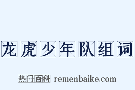 龙虎少年队组词是什么意思的图片
